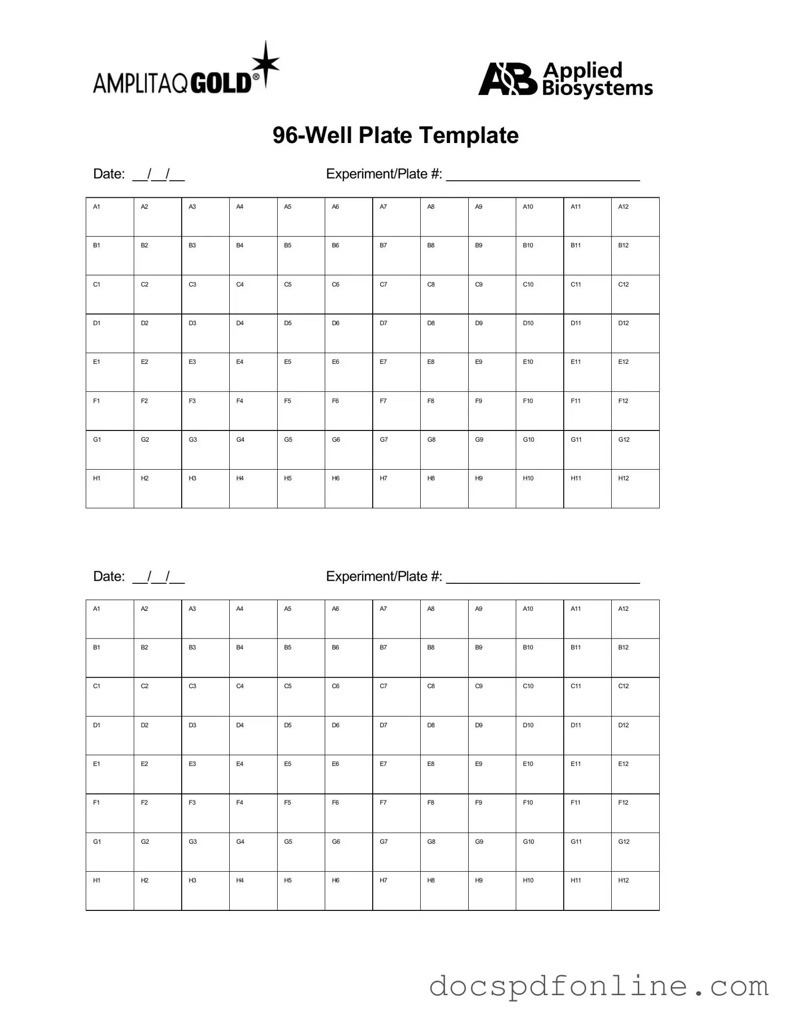 Fill Your 96 Well Form