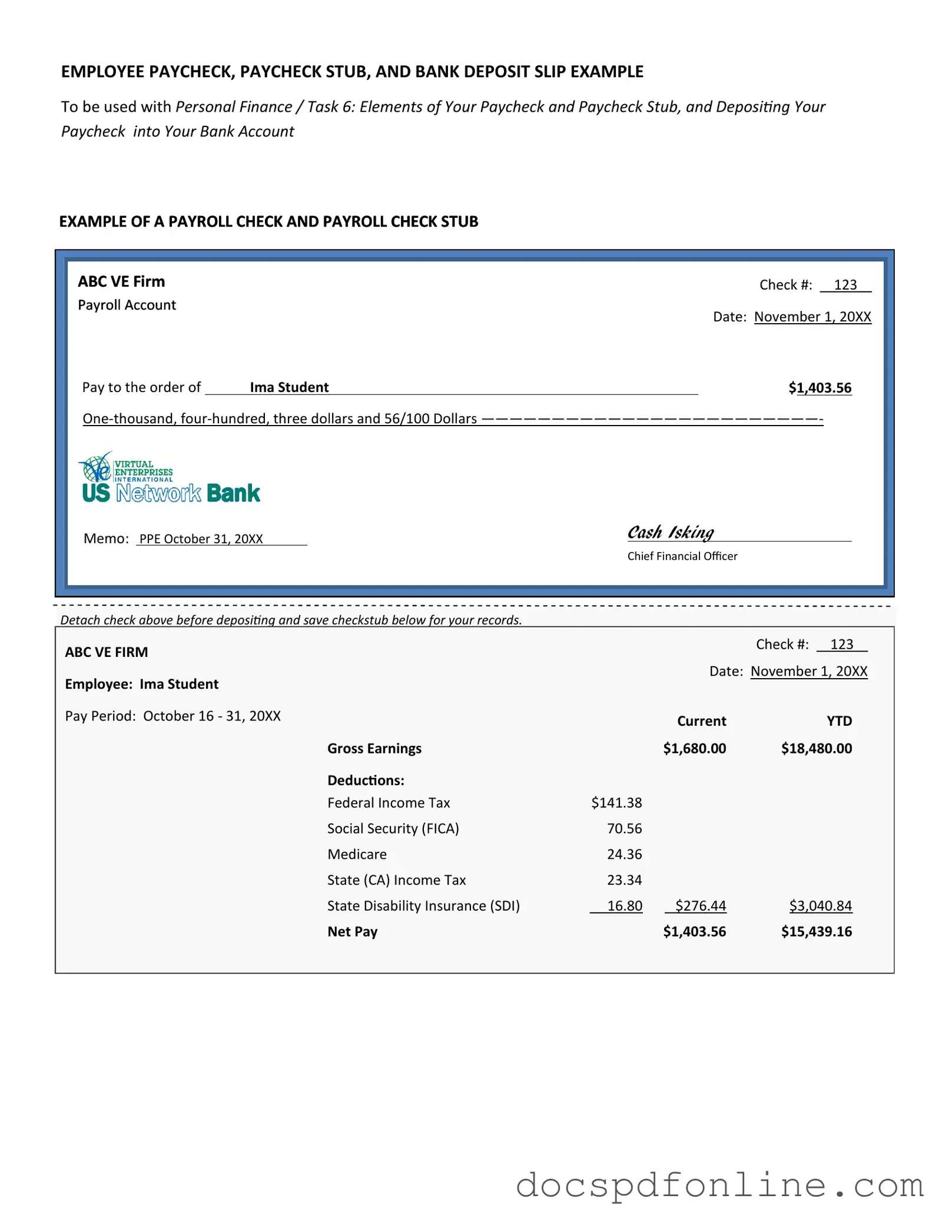 Fill Your Payroll Check Form