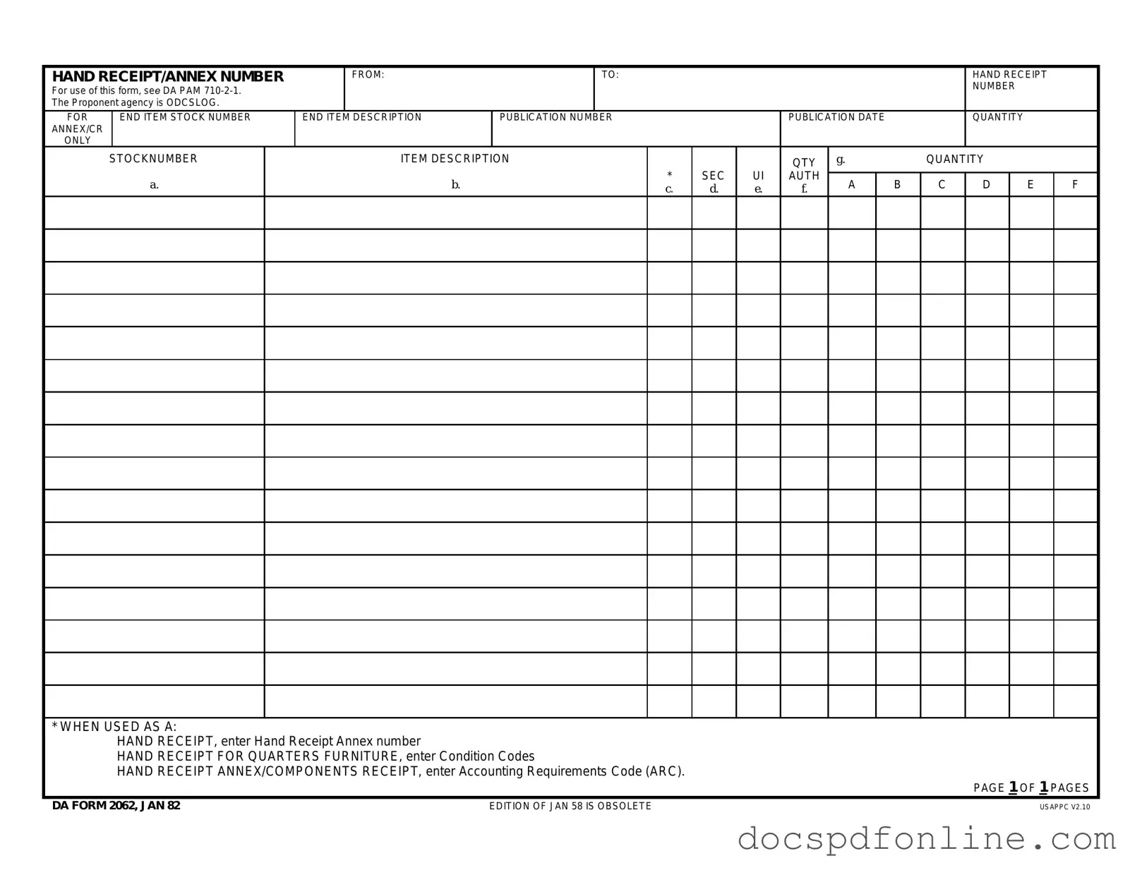 Fill Your Da Form