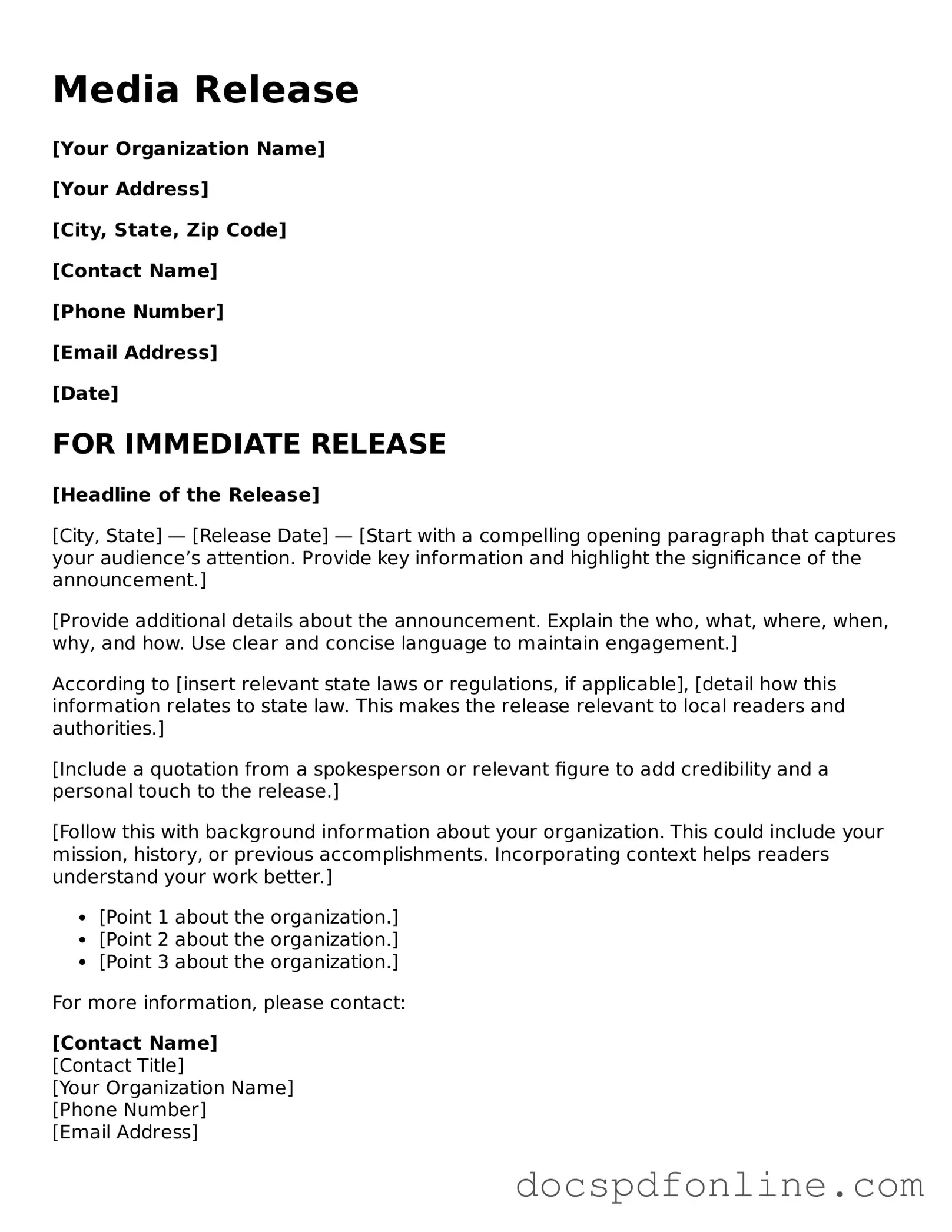 Attorney-Approved Media Release Document