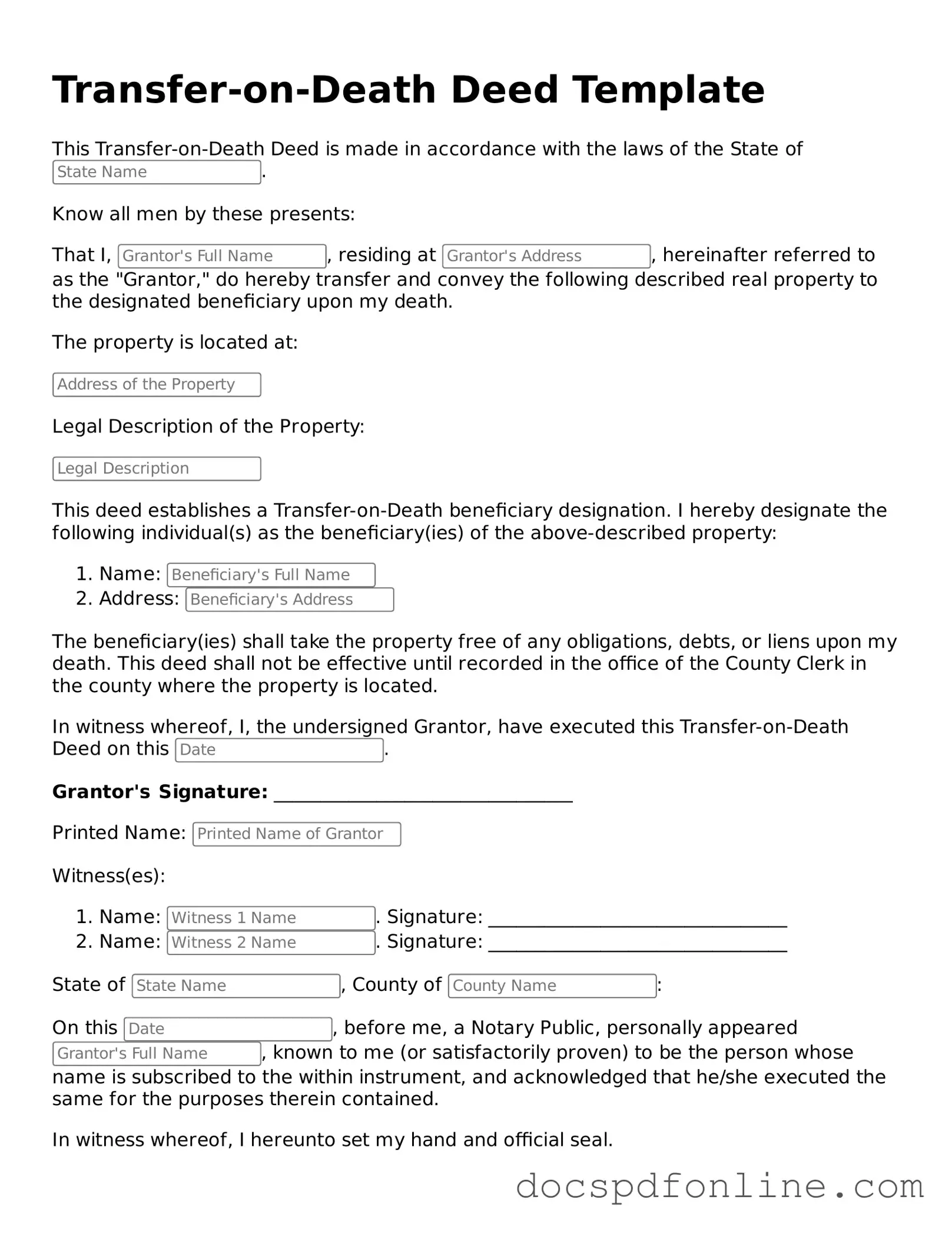 Attorney-Approved Transfer-on-Death Deed Document