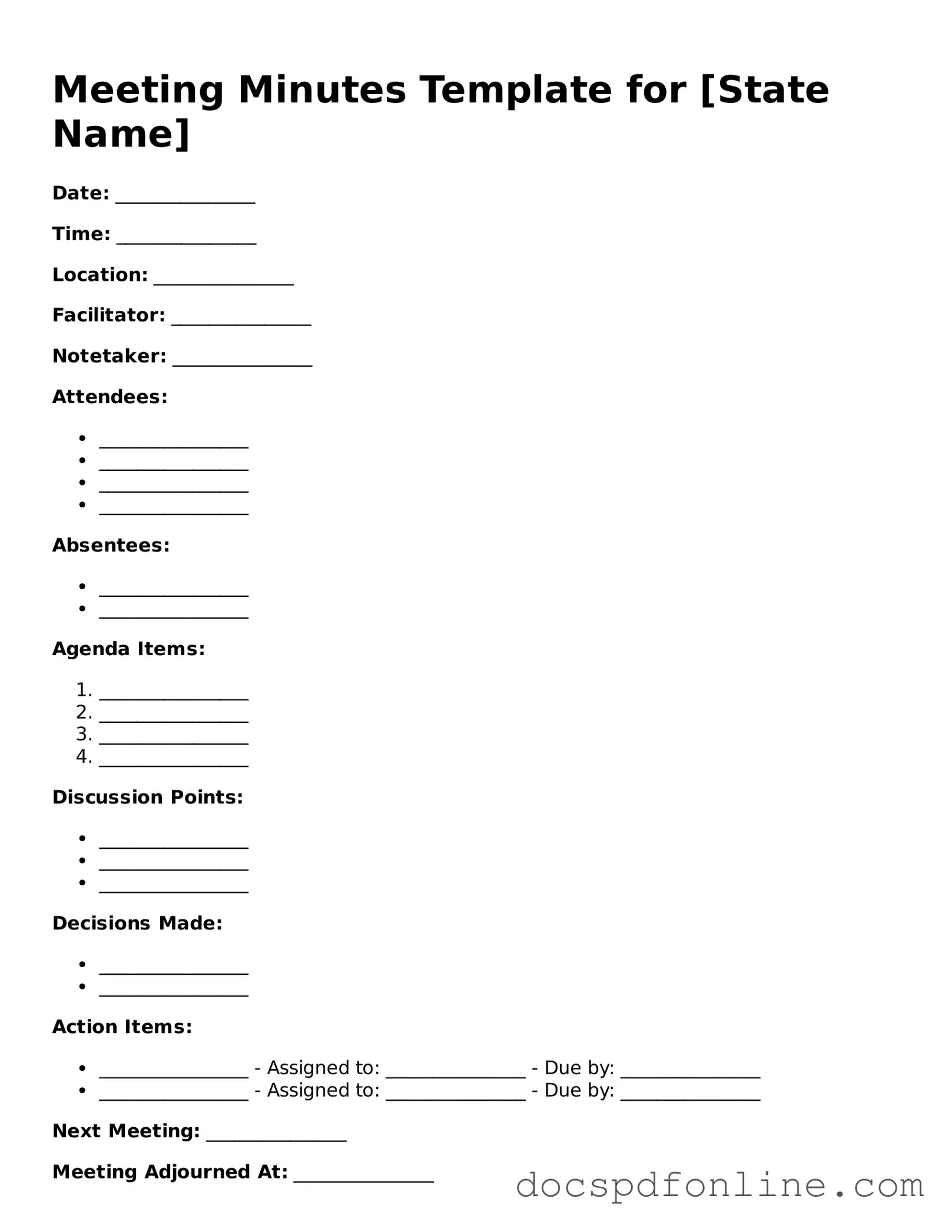 Attorney-Approved Meeting Minutes Document