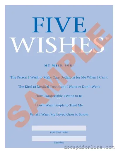 Fill Your 5 Wishes Document Form
