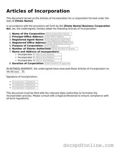 Attorney-Approved Articles of Incorporation Document