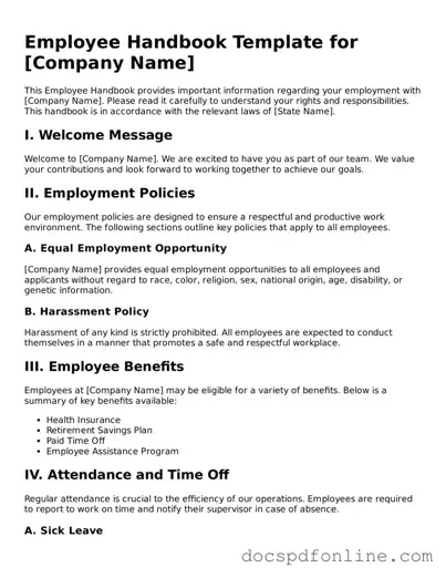 Attorney-Approved Employee Handbook Document