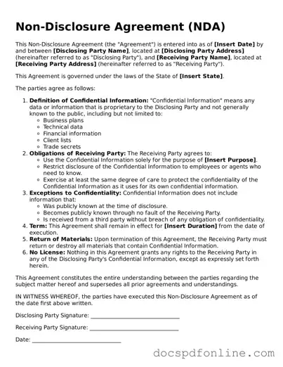 Attorney-Approved Non-disclosure Agreement Document