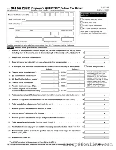 Fill Your IRS 941 Form