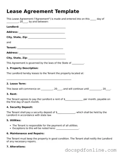 Attorney-Approved Lease Agreement Document