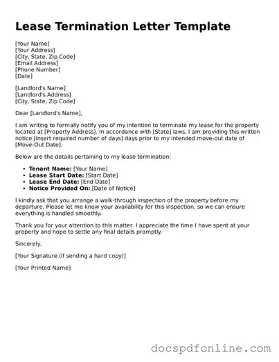 Attorney-Approved Lease Termination Letter Document