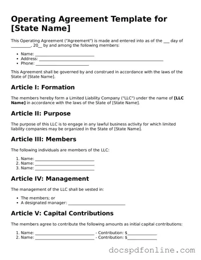 Attorney-Approved Operating Agreement Document