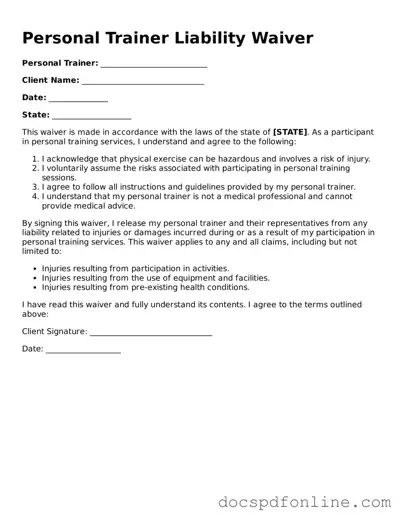 Attorney-Approved Personal Trainer Liability Waiver Document