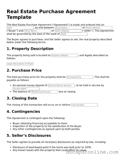 Attorney-Approved Real Estate Purchase Agreement Document