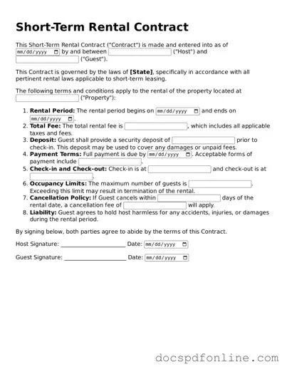 Attorney-Approved Short-Term Rental Contract Document