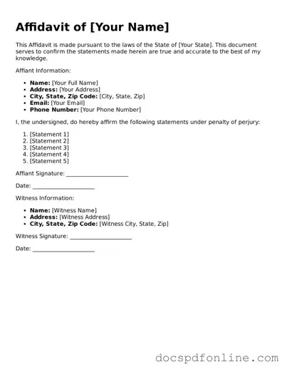 Attorney-Approved Affidavit Document