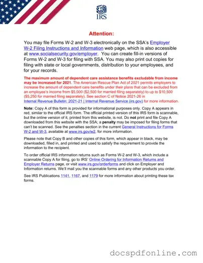 Fill Your IRS W-2 Form