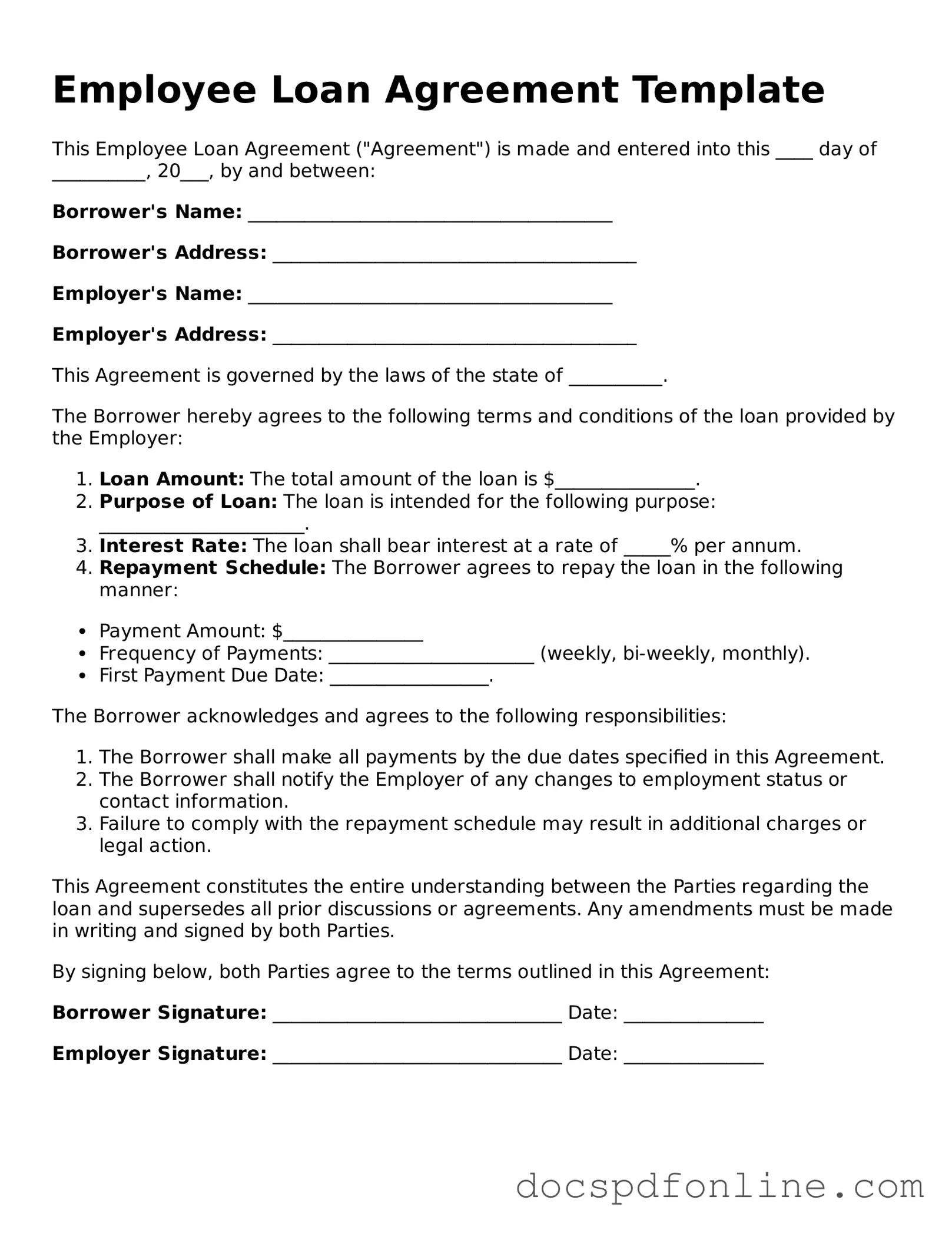 Attorney-Approved Employee Loan Agreement Document